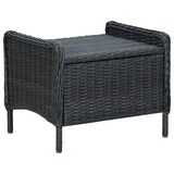 thumbnail of 2-tlg. Garten-Lounge-Set mit Auflagen Poly Rattan Dunkelgrau
