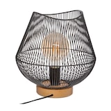 thumbnail of Lampe à poser en métal filaire Noir H 28 cm