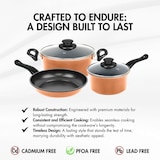 thumbnail of Batterie de cuisine anti-adhésive en cuivre 9 pièces  HG04838-COP usage non-intensif Herzberg