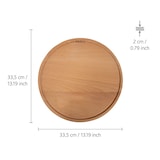 thumbnail of Boska Pizzabrett Amigo L / Pizzateller / Holzbrett / Buchenholz / Mit Saftrinne / Auch als Servierbrett / Rund ⌀34cm