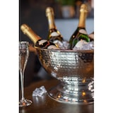 thumbnail of Champagnerkühler Cara, Edelstahl hochglanzpoliert, gehämmert, Durchmesser 40 cm, Höhe 21 cm