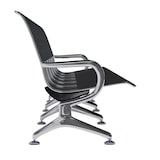 thumbnail of 6-persoons wachtbank Airport kunstleer zwart/zwart