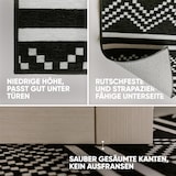 thumbnail of Björn&Schiller Teppichläufer 60x180 cm, schwarz (Shadow Grid) rutschfester Teppich für Diele, Küche, Schlafzimmer und Wohnzimmer