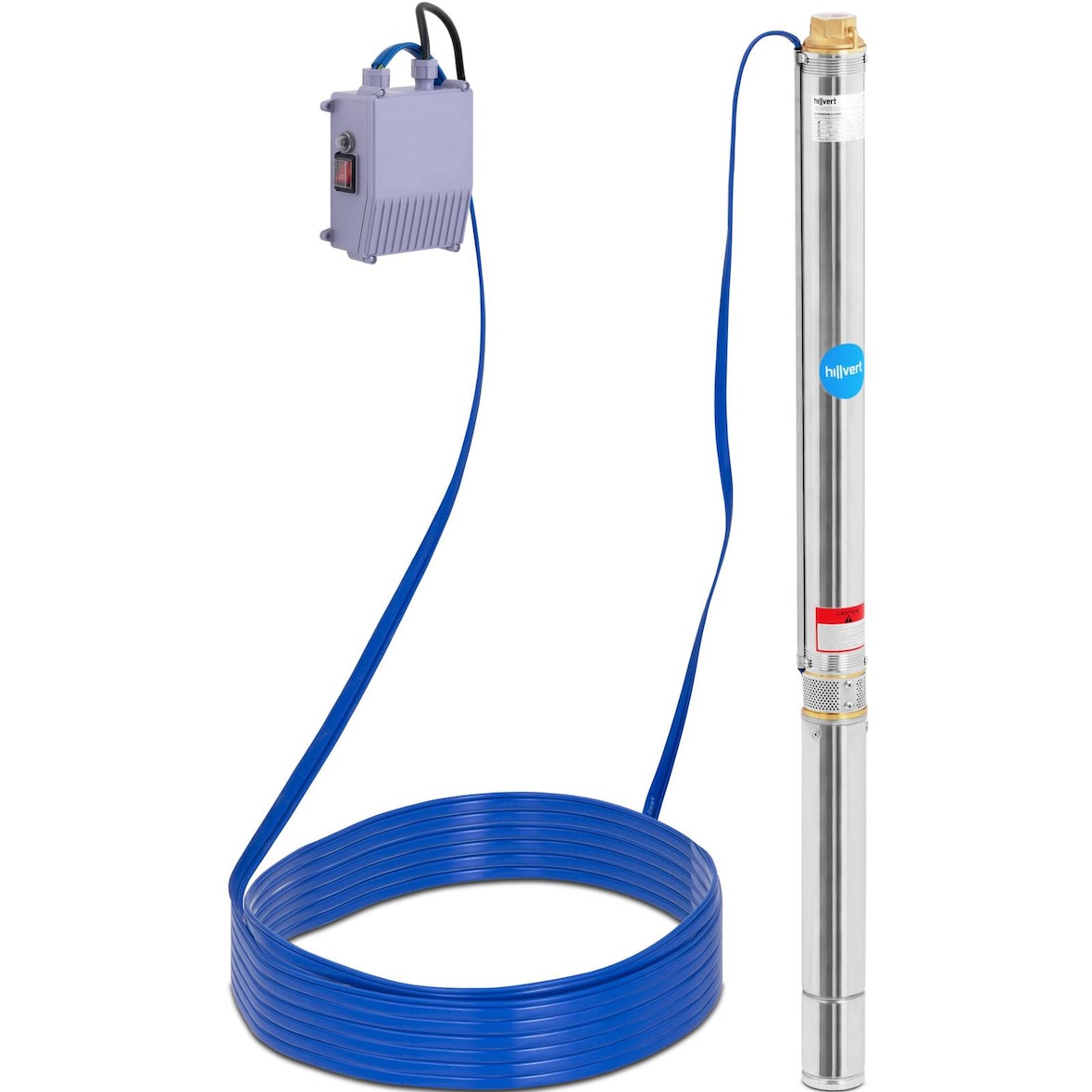 hillvert - Dompelpomp - 70 mm / 2,75'' - 3600 l/h - 750 W - 20 m kabel / 84 m opvoerhoogte - RVS
