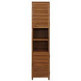 thumbnail of Teak-Hochschrank HWC-M87, Badschrank Badregal Badezimmer, hochwertiges B-Grade-Teak (Kernholz, 20-30 Jahre), 180x40cm