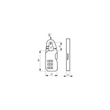 thumbnail of Cadenas à combinaison Swish, 3 chiffres, intérieur, anse acier, 21mm, nickelé - SP