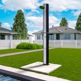 thumbnail of Doccia Solare 35 Litri 220 Cm Per Giardino Piscina Soffione Cromato Getto A Pioggia Con Regolatore Temperatura E Doccetta Per Piedi Attacco Per Tubo