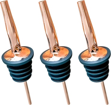 Vertedores para botellas de acero inoxidable en cobre - juego de 3