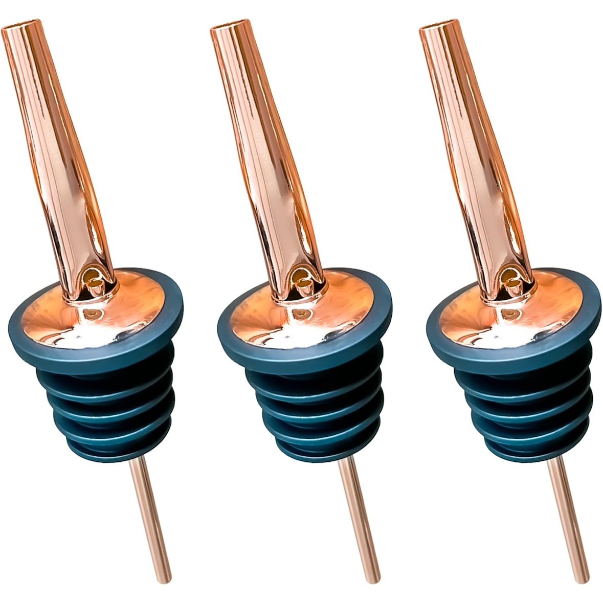 Vertedores para botellas de acero inoxidable en cobre - juego de 3