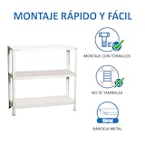 thumbnail of SimonRack Metallregal mit Schrauben 1000x1000x300 mm, 3 Böden, 75 kg Biegepunkt, Weiss - Advantage