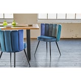 thumbnail of KAWOLA Stuhl JADA Esszimmerstuhl Velvet blau Fuß schwarz