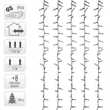 thumbnail of ECD Germany LED Cluster Lichterkette 11 m 560 LEDs Extra Warmweiß 3 m Kabel IP44 Innen/Außen Weihnachtsbaum Büschellichterkette
