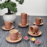 thumbnail of 6er Set Jasper Puder Espressotasse mit Untertasse aus Steingut - 6x 414479 + 6x 414493
