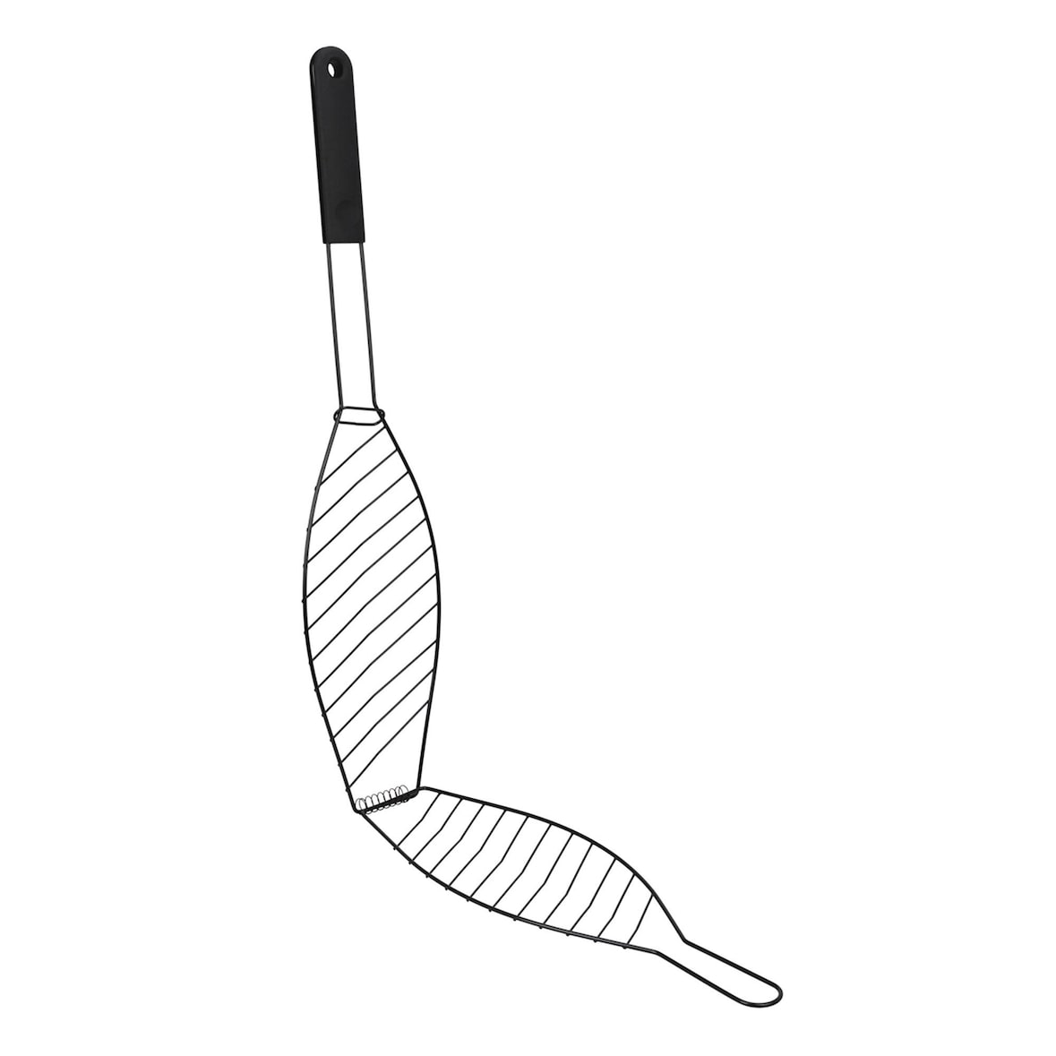 WellHome - Churrasqueira para peixes em arame de ferro com revestimento antiaderente 58x13cm