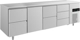 thumbnail of Gastro Kühltisch 1 Tür (Mitte) 7 Schubladen Umluftkühlung 2330x700x850mm -2/+8°C Edelstahl 632L