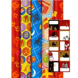 thumbnail of Sinterklaas cadeaupapier - Inpakpapier - 200 x 70 cm - 5 rollen 20 inclucief naamlabels