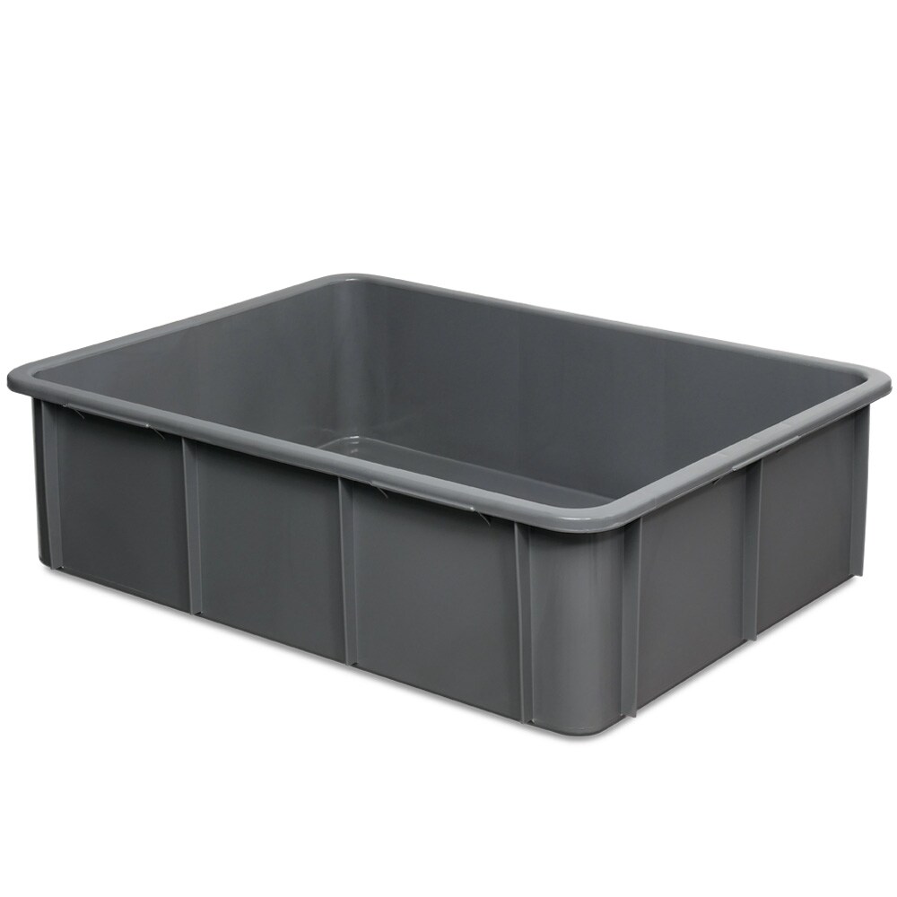 BRB Eurobehälter, 80 Liter, LxBxH 800 x 600 x 220 mm, Boden und Wände geschlossen, grau