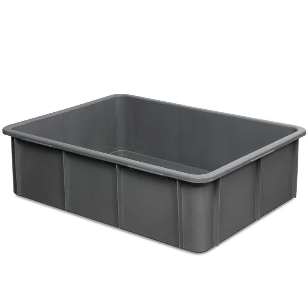 Eurobehälter, 80 Liter, LxBxH 800 x 600 x 220 mm, Boden und Wände geschlossen, grau