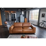 thumbnail of KAWOLA Sofa BODHI 3-Sitzer Leder hellbraun