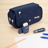 thumbnail of Milan 1918 - Estuche Portatodo Triple con Cuatro Cremalleras para Material Escolar. Azul