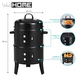 thumbnail of WellHome - Ahumador BBQ de Ø40x78cm con 2 parrillas y termómetro
