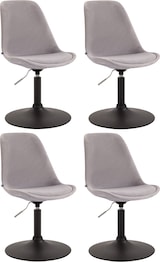 thumbnail of 4er Set Esszimmerstühle Maverick Samt grau/schwarz