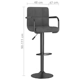 thumbnail of Tabourets de bar lot de 2 gris foncé velours Modèle Aero Panorama Vision