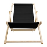 thumbnail of ECD Germany Liegestuhl klappbar Schwarz, Holz, verstellbare Rückenlehne mit 3 Liegepositionen, bis 120 kg, Gartenliege Sonnenliege Strandliege