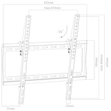 thumbnail of Montaje en pared de TV B-FN Negro AL. 42 x AN. 45 x P. 3 cm