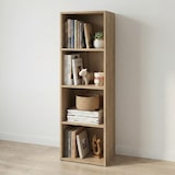 thumbnail of Libreria Scaffale 4 Vani Mobile Soggiorno Ufficio Casa 30x24x106 Cm - Rovere