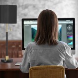 thumbnail of Relaxdays Tischlampe mit Zugschalter, elegante Nachttischlampe mit Stoffschirm, E27 Fassung, HD 69 x 24 cm, schwarz-gold