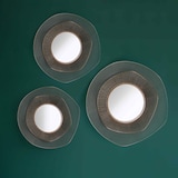 thumbnail of Set van 3 organische metalen spiegels, 31 cm