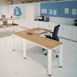 thumbnail of Rocada mesa de oficina serie executive 180x80 blanco/ gris