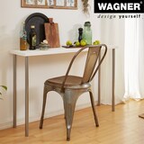 thumbnail of WAGNER Möbelbein CLASSIC RETRO - Ø 30 x 800 mm, Anschraubplatte 60 x 60 mm, Gewinde Ø 10 mm, Edelstahl Optik - 12118001