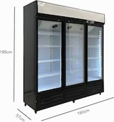 thumbnail of GASFRIT | Kühlvitrine mit 3 Türen und 1400 Litern | Getränkekühlschrank – 1800 × 570 × 1980 mm