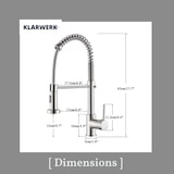 thumbnail of Bernd | Gastronomie Silber gebürstet  Armatur mit Feder | Edelstahl Wasserhahn Küche Boiler | Mischbatterie 360° drehbar | Niederdruck 3 Anschlüsse