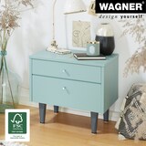 thumbnail of WAGNER Möbelbein KIEFER Holz eckig - 40 x 40 x 150 mm, grau, QuickClick® Filzgleiter Ø 30 mm, Gewinde Ø 10 mm - 12734001