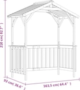 thumbnail of Helloshop26 - Refugio para barbacoa 163,5 x 93 x 210 cm Madera de pino impregnada verde 02_0022159