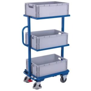 Beistellwagen, Tragl. 200kg für Euronorm-Behälter, HxBxT 1185x815x455mm