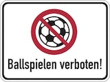 thumbnail of Verbotsschild, Ballspielen verboten, 300x400mm, Alu glatt - 400x300x2 mm Aluminium 2 mm