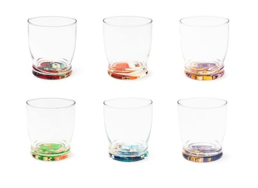 Excelsa set de 6 vasos Fuji de vidrio 34 cl multicolor