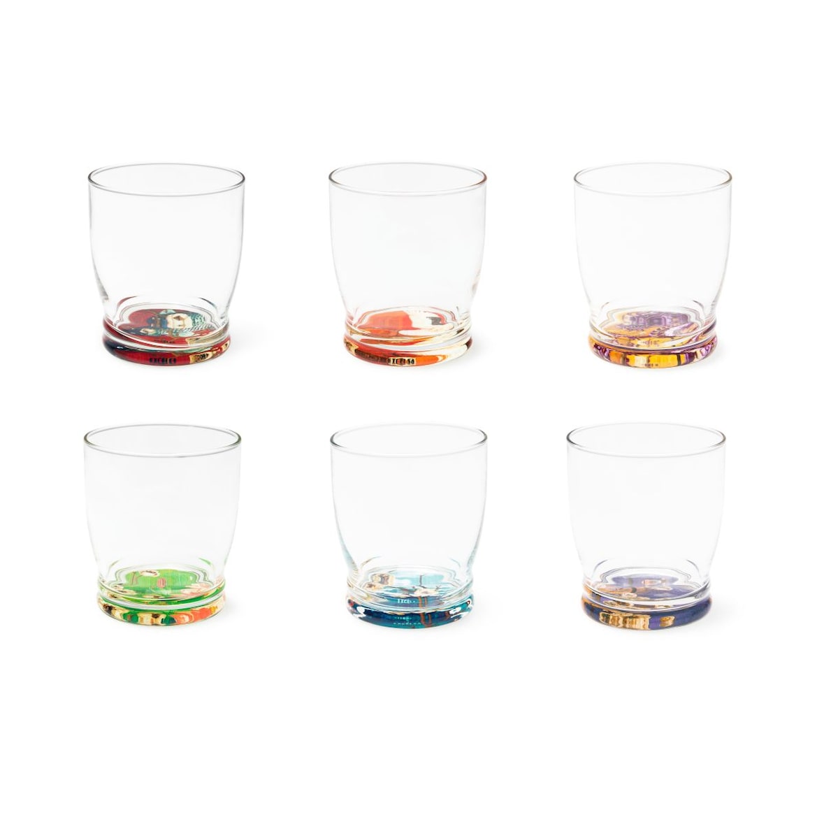 Excelsa set de 6 vasos Fuji de vidrio 34 cl multicolor