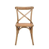 thumbnail of Sedia con braccioli Thonet in frassino, finitura bianca anticata, seduta in paglia di Vienna, elegante e resistente