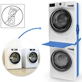 thumbnail of DELUKE® Verbindungsrahmen für Waschmaschine/Trockner EDEO mit Ablage, 60cm Breit, Universal Zwischenbaurahmen Waschmaschinen Trockner Zwischenbausatz