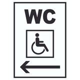 thumbnail of WC Behinderten links Schild A0 Rückseite selbstklebend