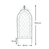 thumbnail of DanDiBo Rankhilfe Metall Rankgitter 120 cm Grau 96193 Kletterhilfe Bodenstecker Blumenhalter Ranksäule