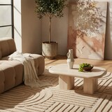 thumbnail of Teppich Esszimmer 3D Skandinavischer Boho Modern Waschbar Strapazierfähig Wohnzimmer Pflegeleicht Rosa 60x110 cm – RIGI von Kadima Design