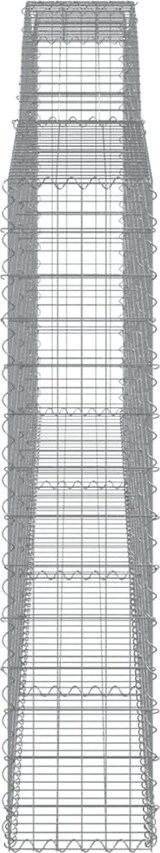 thumbnail of vidaXL Gabionen mit Hochbogen 2 Stk. 400x30x140/160cm Verzinktes Eisen
