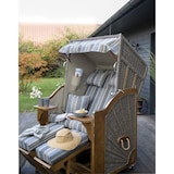 thumbnail of Strandkorb - bene living - Schleswig Pinie Zweisitzer - PE mokka - Modell 555