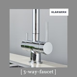 thumbnail of Felix | Rubinetto estraibile 3 vie acciaio inossidabile spazzolato premium |cucina osmosi cromo argento |Miscelatore 360 gradi |Filtra 3 connessioni